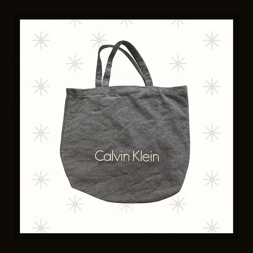 Calvin Klein Gray Tote Bag with Minimalist Design